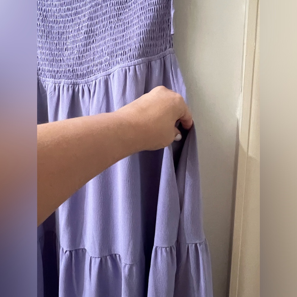 Entro Lavender Tiered Midi Dress - Picture 5 of 10